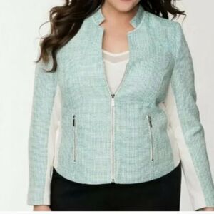 Lane Bryant Women’s Tweed Zipper Front Jacket